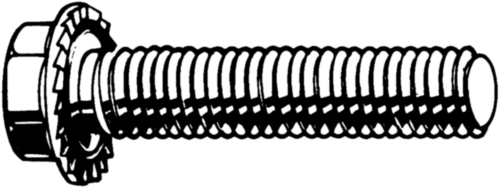 Śruby z łbem sześciokątnym z kołnierzem stożkowym DIN ≈6921 Stal Ocynkowane 90