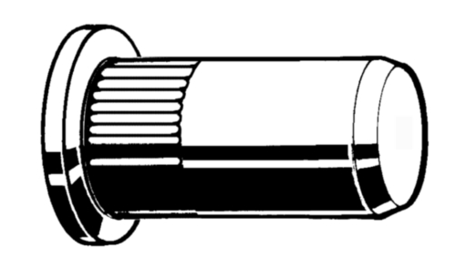 Nitonakrętka otwarta, cylindryczny łeb, okrągły korpus Stal Ocynkowane